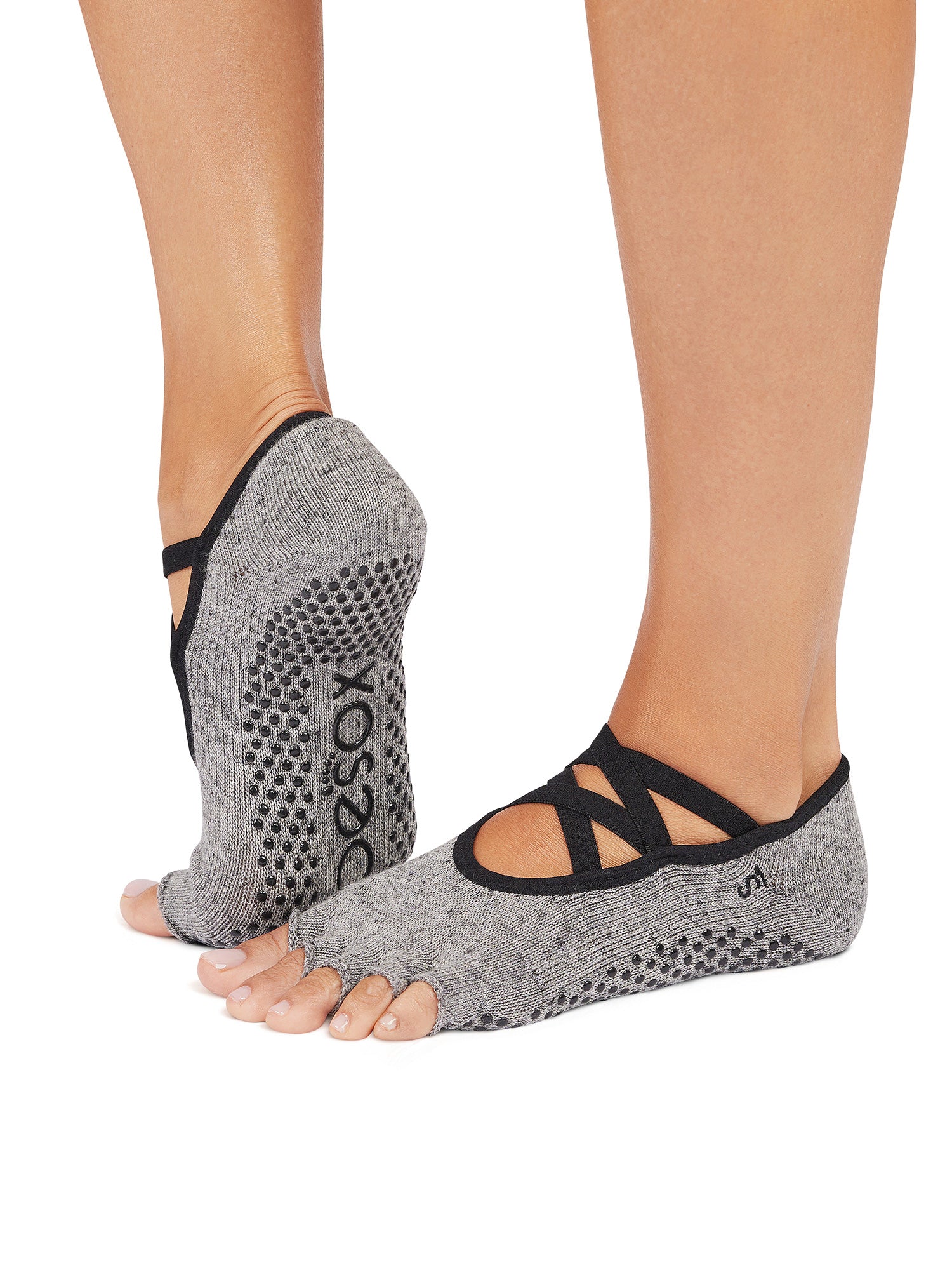 [SALE][ToeSox] Elle エル（Half-Toe／つま先なし）グリップ ソックス ／ ヨガ ピラティス 滑り止め付 靴下  [EX]