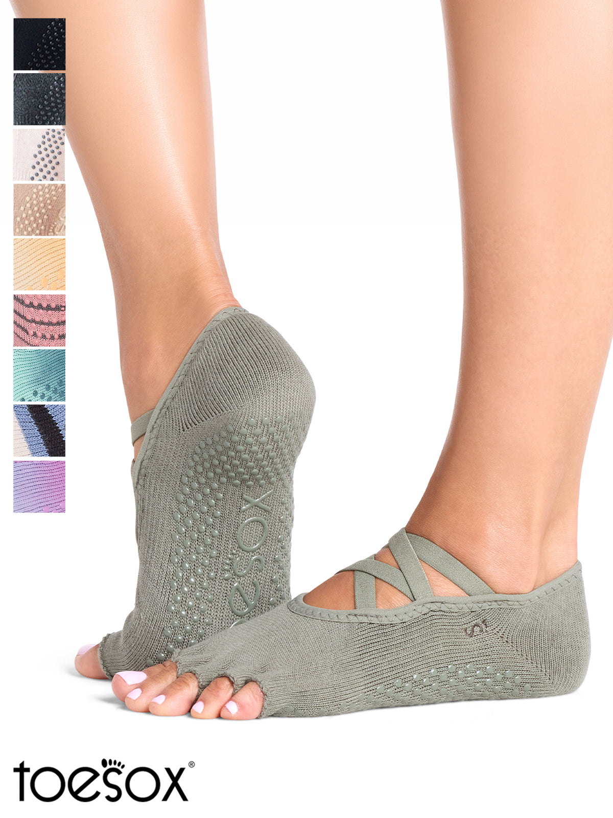 [ToeSox] Elle (Half-Toe) Grip Socks / Yoga Pilates Non-Slip Socks 26SS_D2