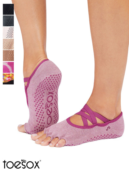 [ToeSox] Elle エル（Half-Toe／つま先なし）グリップ ソックス ／ ヨガ ピラティス 滑り止め付 靴下 25FW_D2
