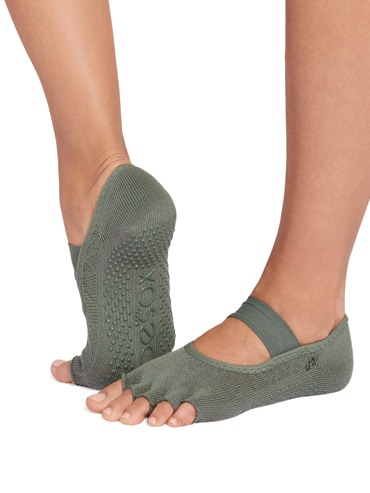 [ToeSox] Mia ミア（Half-Toe／つま先なし） グリップ ソックス ／ ヨガ ピラティス 滑り止め付 靴下 26SS_D1