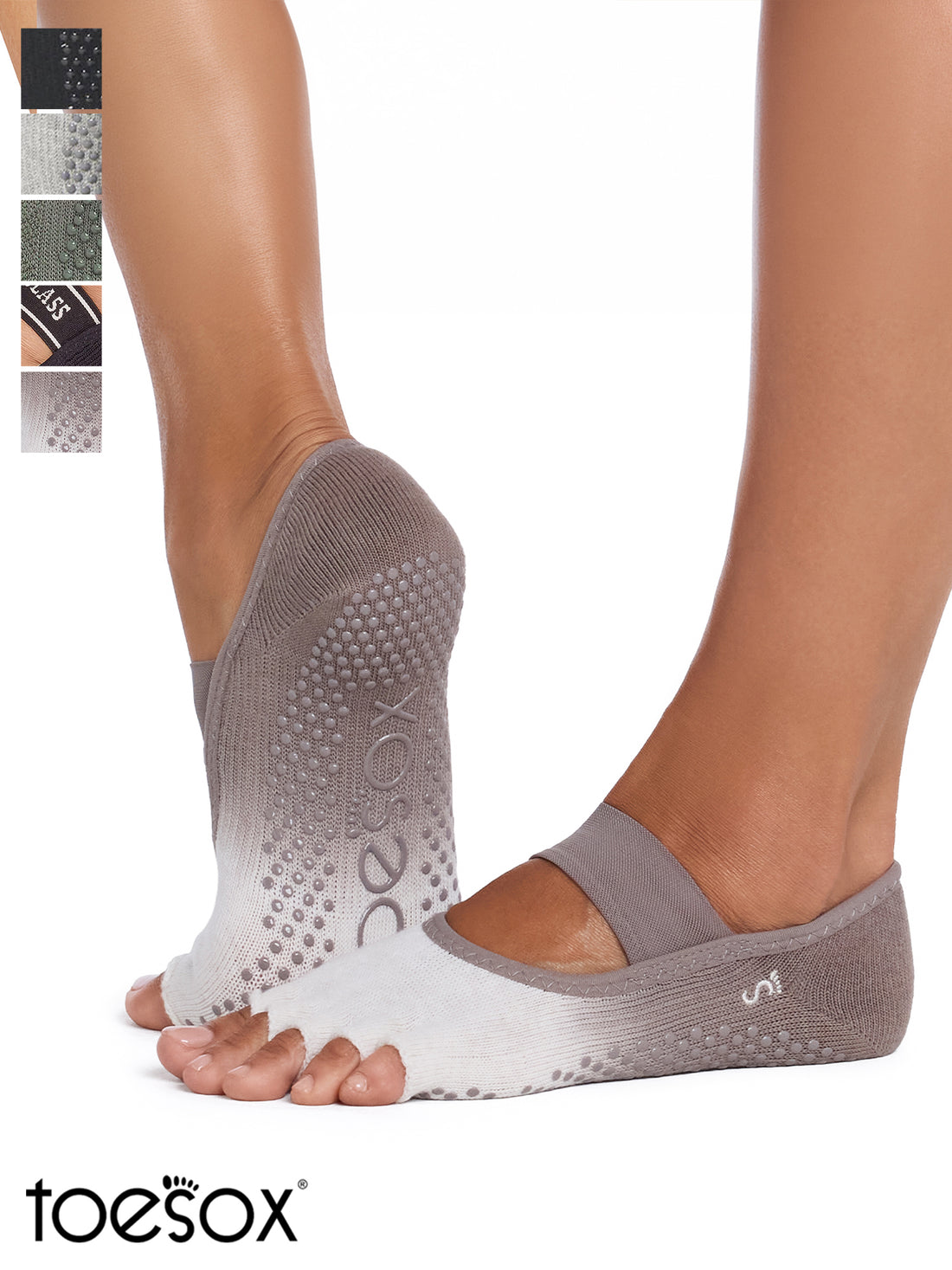 [ToeSox] Mia ミア（Half-Toe／つま先なし） グリップ ソックス ／ ヨガ ピラティス 滑り止め付 靴下 26FW_D1