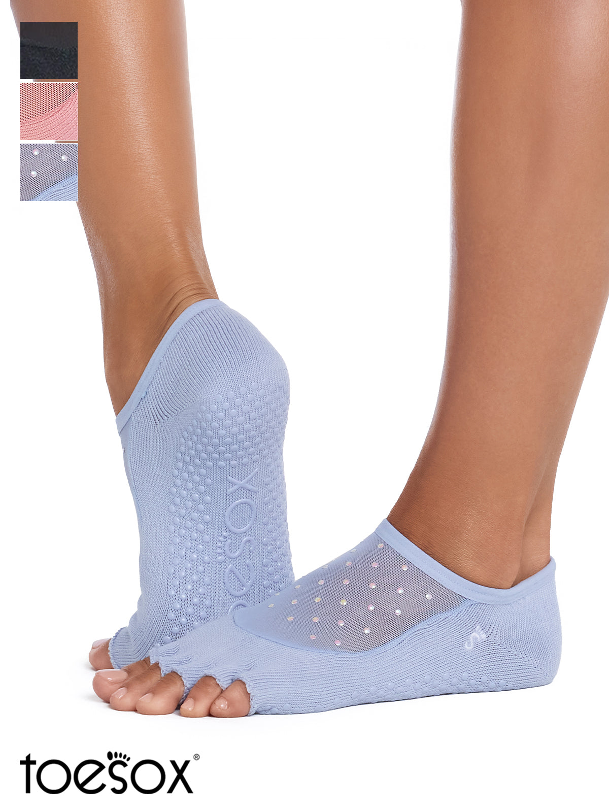 [ToeSox] Luna ルナ（Half-Toe／つま先なし） グリップ ソックス ／ ヨガ ピラティス 滑り止め付 靴下 26FW_D1