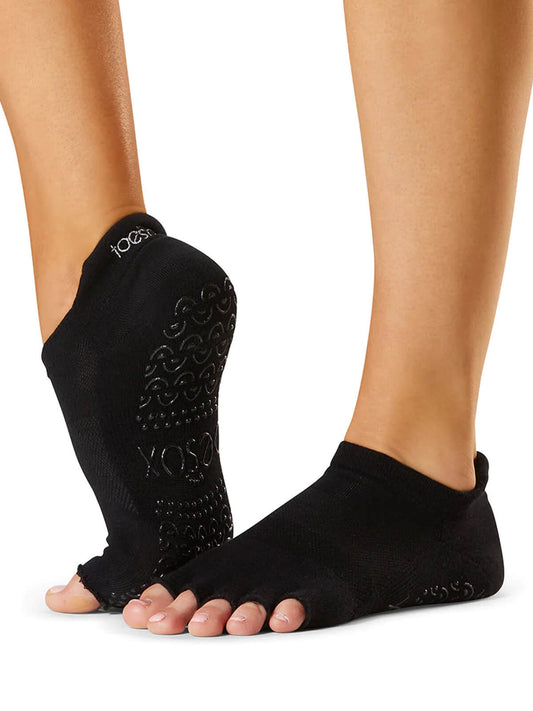 [ToeSox] Low Rise Tec ローライズ テック（Half Toe／つま先なし） グリップ ソックス ／ ヨガ ピラティス 滑り止め付 靴下  _エボルブ