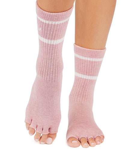 [ToeSox] Crew (Half-Toe/No Toes) Grip Socks/Yoga Pilates Non-Slip Socks Crew Length 24FW_D3