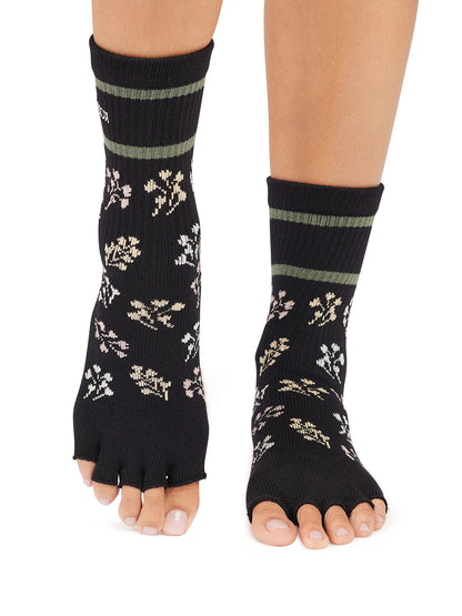 [ToeSox] Crew (Half-Toe/No Toes) Grip Socks/Yoga Pilates Non-Slip Socks Crew Length 24FW_D3
