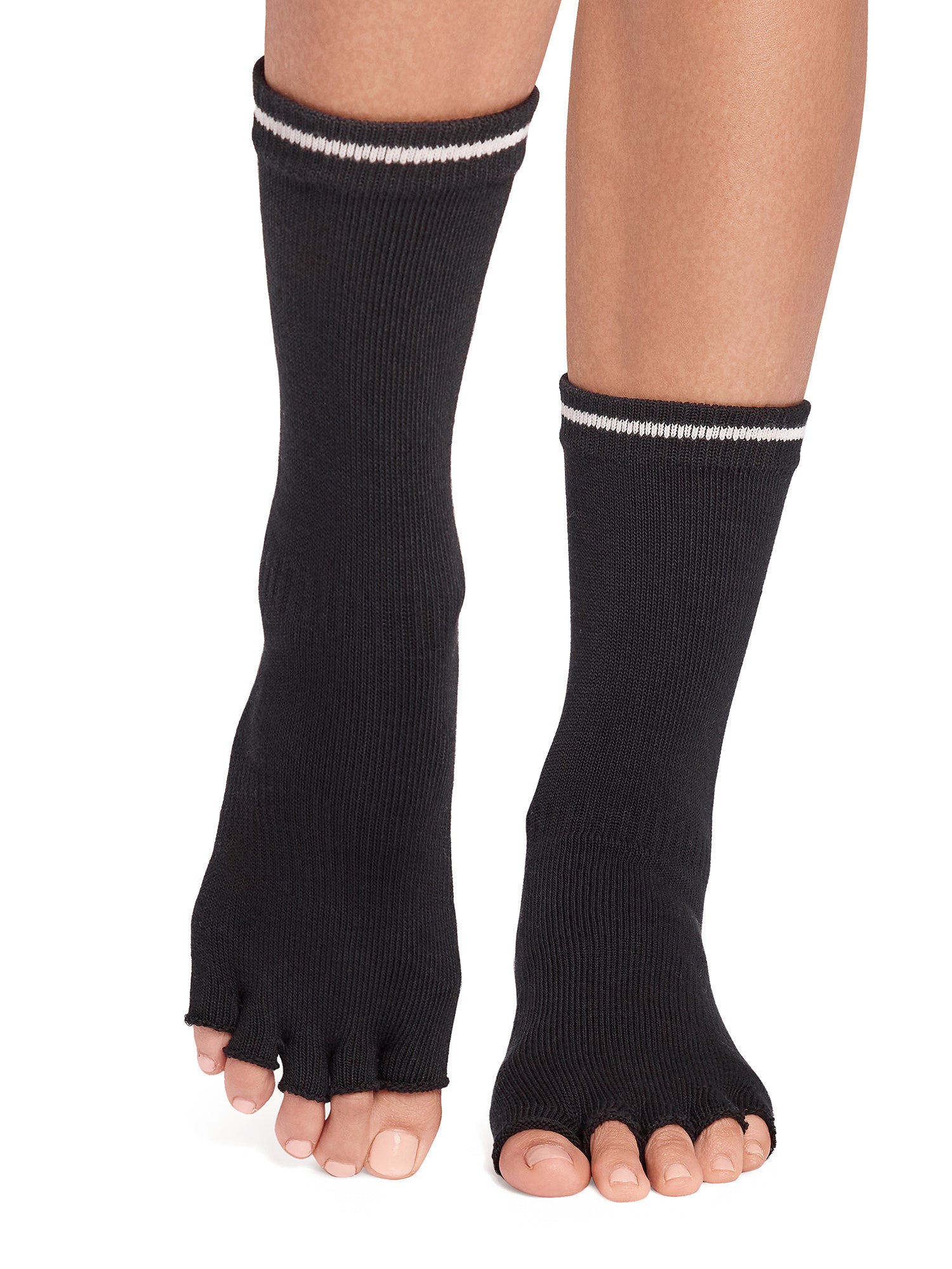 [ToeSox] Crew (Half-Toe/No Toes) Grip Socks/Yoga Pilates Non-Slip Socks Crew Length 24FW_D3
