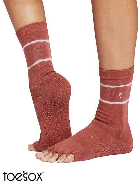 [SALE][ToeSox] Crew クルー（Half-Toe／つま先なし） グリップ ソックス／ ヨガ ピラティス 滑り止め付 靴下 クルー丈 [EX]