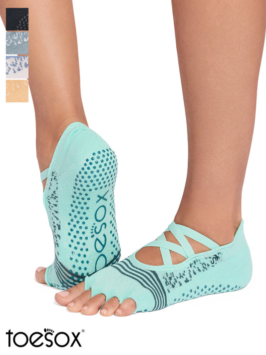 [ToeSox] Elle Tec エル テック（Half Toe／つま先なし） テック グリップ ソックス／ ヨガ ピラティス 滑り止め付 靴下 