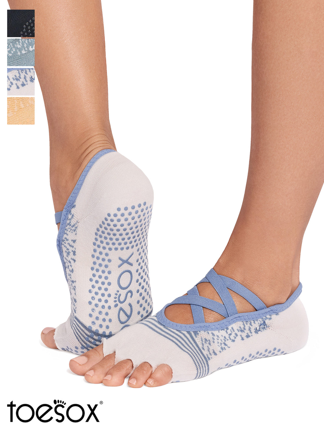 [ToeSox] Elle Tec エル テック（Half-Toe／つま先なし） テック グリップ ソックス／ ヨガ ピラティス 滑り止め付 靴下 26SS_D2