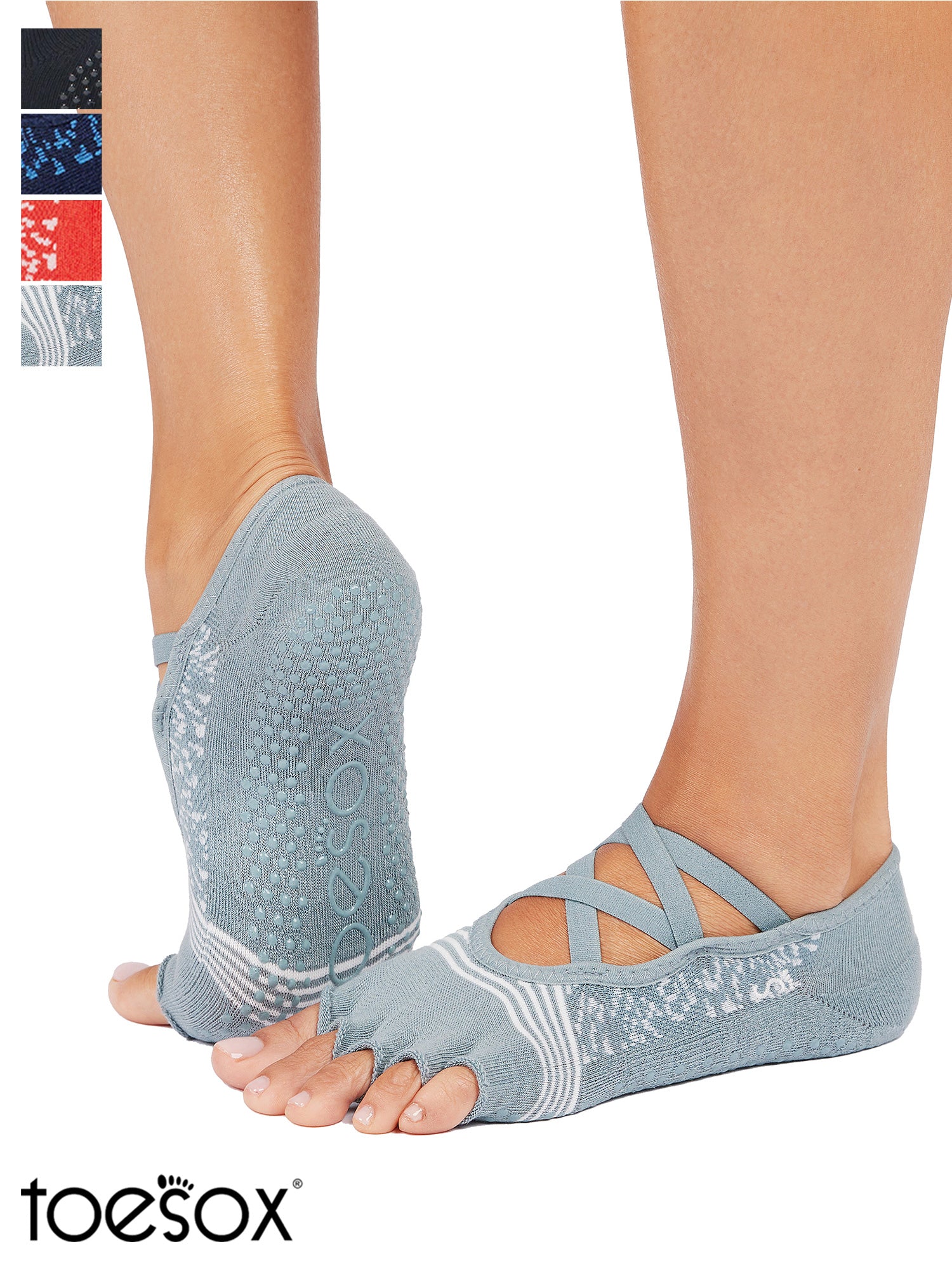 [ToeSox] Elle Tec (Half-Toe) Tech Grip Socks / Yoga Pilates Anti-Slip Socks 24FW