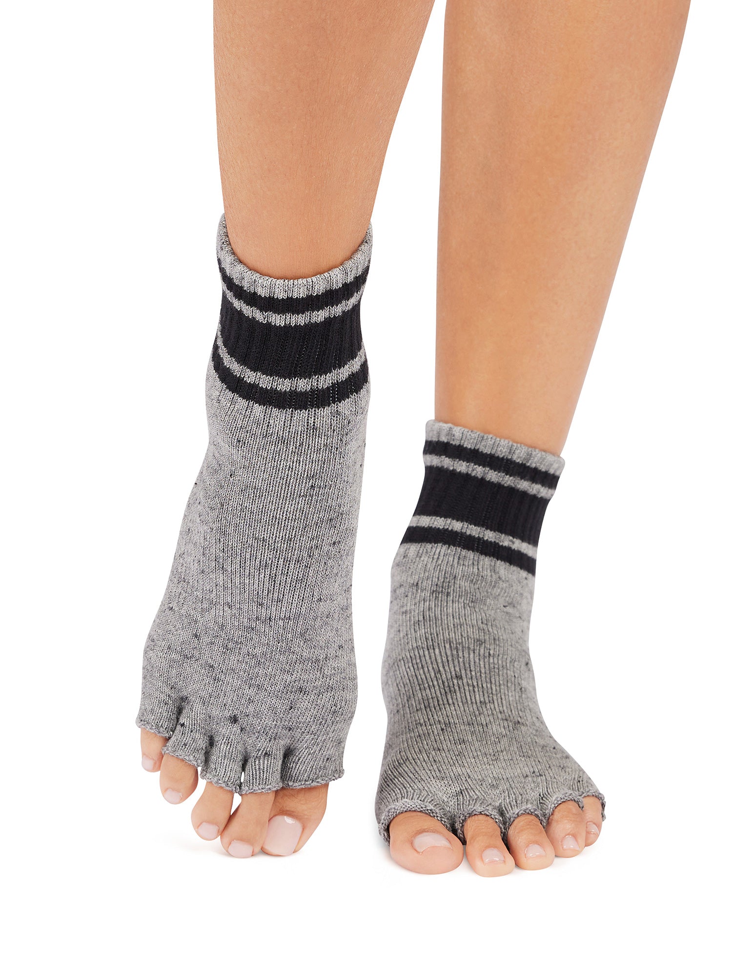 [ToeSox] Melody メロディー（Half-Toe／つま先なし） グリップ ソックス／ ヨガ ピラティス 滑り止め付 靴下 クルー丈 25FW_D2