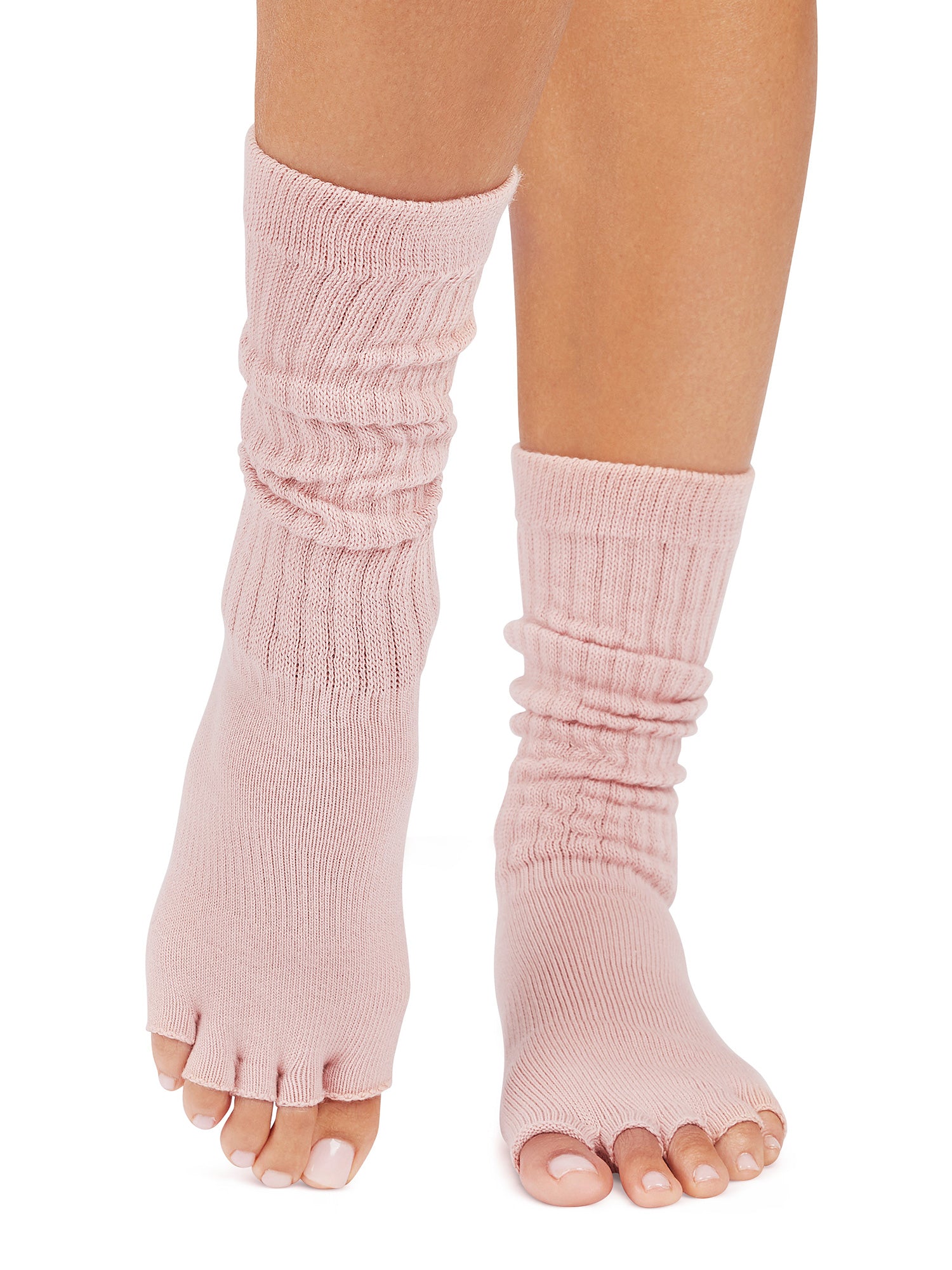 [ToeSox] Slouch スラウチ（Half-Toe／つま先なし） グリップ ソックス／ ヨガ ピラティス 滑り止め付 靴下 クルー丈 25FW_D2