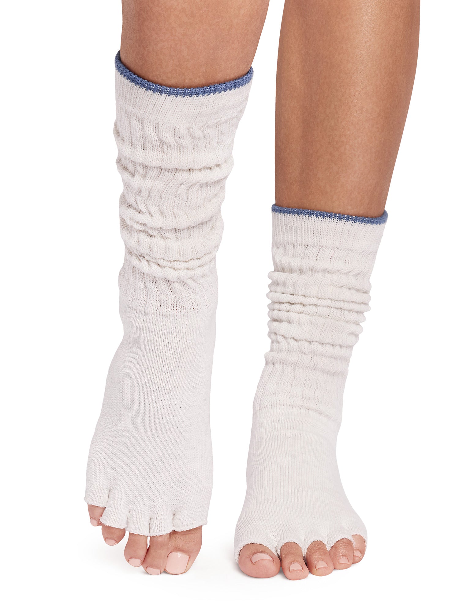 [ToeSox] Slouch (Half-Toe) Grip Socks / Yoga Pilates Socks with Anti-Slip Crew Length 24FW