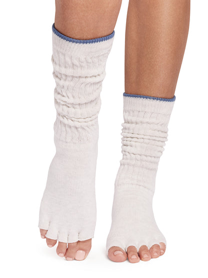 [ToeSox] Slouch (Half-Toe) Grip Socks / Yoga Pilates Socks with Anti-Slip Crew Length 24FW