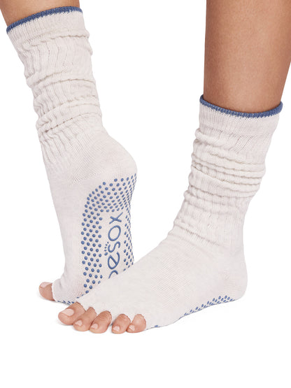 [ToeSox] Slouch (Half-Toe) Grip Socks / Yoga Pilates Socks with Anti-Slip Crew Length 24FW