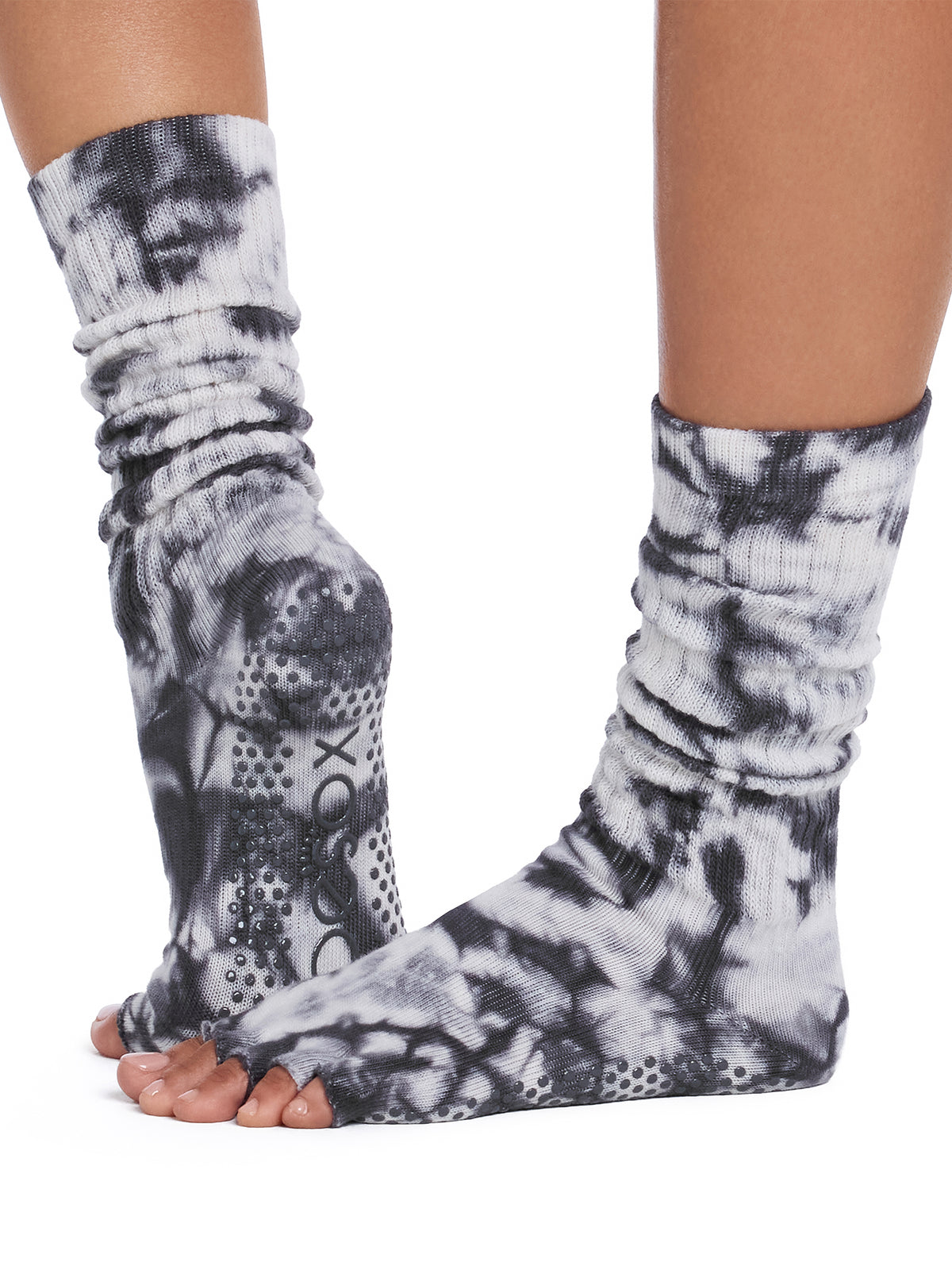 [ToeSox] Slouch (Half-Toe/Toeless) Grip Socks / Yoga Pilates Non-Slip Crew Socks 26SS_D2