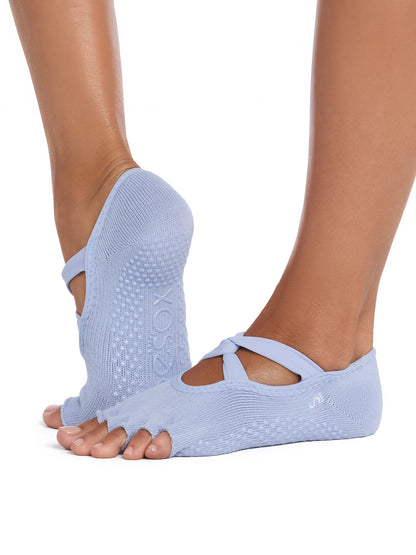 [ToeSox] Ivy アイビー（Half-Toe／つま先なし）グリップ ソックス ／ ヨガ ピラティス 滑り止め付 靴下 26FW_D1