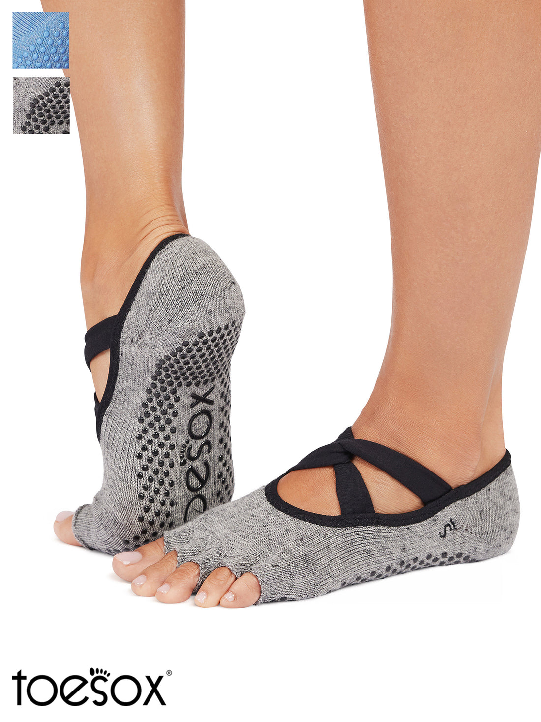 [ToeSox] Ivy アイビー（Half-Toe／つま先なし）グリップ ソックス ／ ヨガ ピラティス 滑り止め付 靴下 25FW_D2