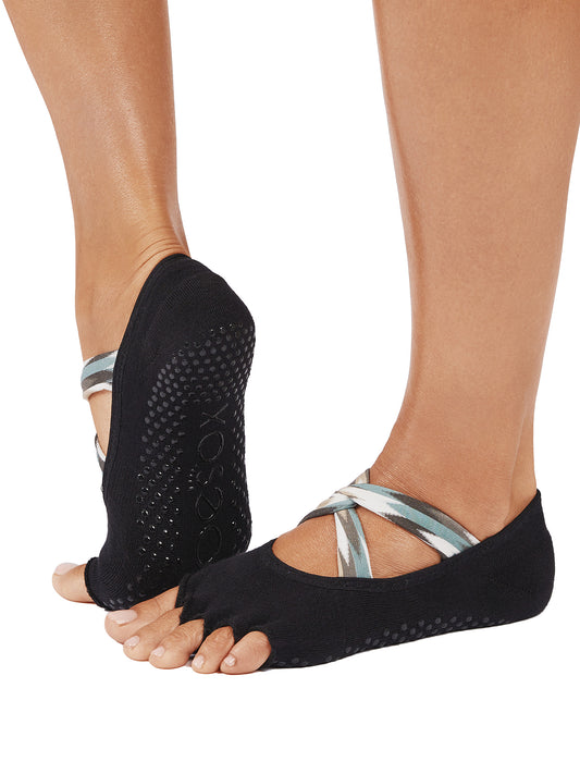 [限定SALE][ToeSox] Ivy Ultra Fine Knit アイビー ウルトラファインニット（Half-Toe／つま先なし） グリップ ソックス ／ ヨガ ピラティス 滑り止め付 靴下 [EX]