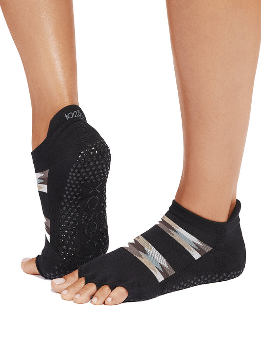 [限定SALE][ToeSox] Low Rise Ultra Fine Knit ローライズ ウルトラファインニット（Half-Toe／つま先なし） グリップ ソックス ／ ヨガ ピラティス 滑り止め付 靴下  [EX]