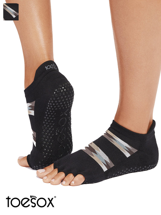 [限定SALE][ToeSox] Low Rise Ultra Fine Knit ローライズ ウルトラファインニット（Half-Toe／つま先なし） グリップ ソックス ／ ヨガ ピラティス 滑り止め付 靴下  [EX]