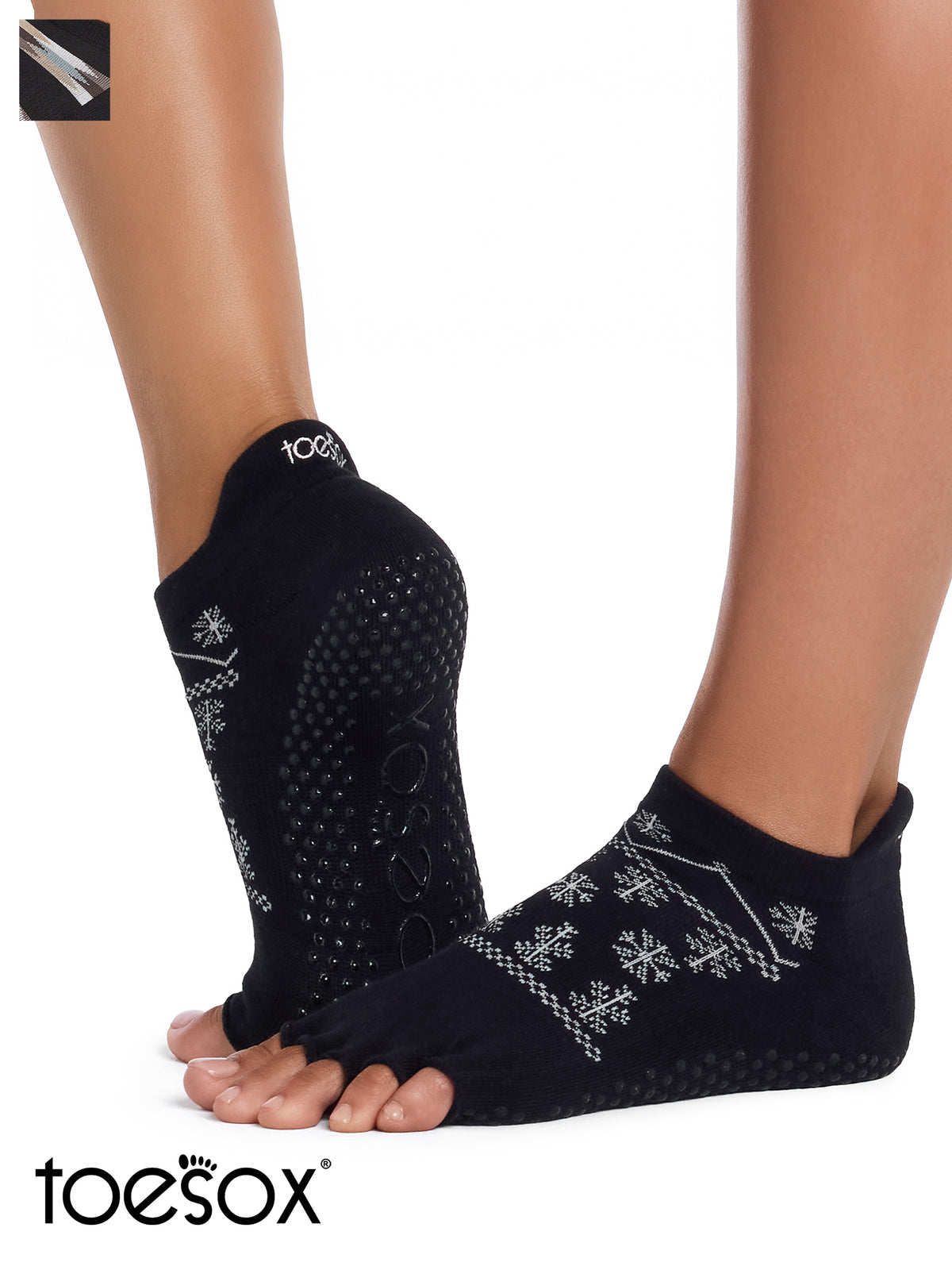 [ToeSox] Low Rise Ultra Fine Knit (Half-Toe) Grip Socks / Yoga Pilates Non-Slip Socks 25FW_D1