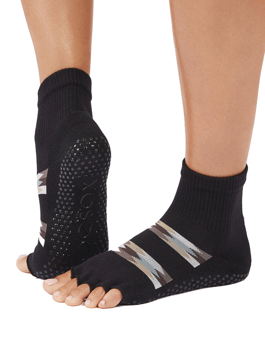 [限定SALE][ToeSox] Melody Ultra Fine Knit メロディー ウルトラファインニット（Half-Toe／つま先なし） グリップ ソックス／ ヨガ ピラティス 滑り止め付 靴下 クルー丈 26SS_D2 [EX]
