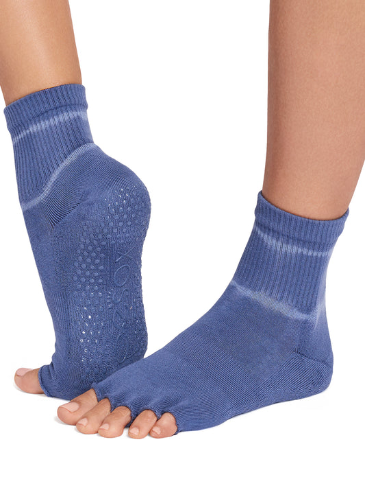 [ToeSox] Melody Ultra Fine Knit メロディー ウルトラファインニット（Half-Toe／つま先なし） グリップ ソックス／ ヨガ ピラティス 滑り止め付 靴下 クルー丈 26FW_D2