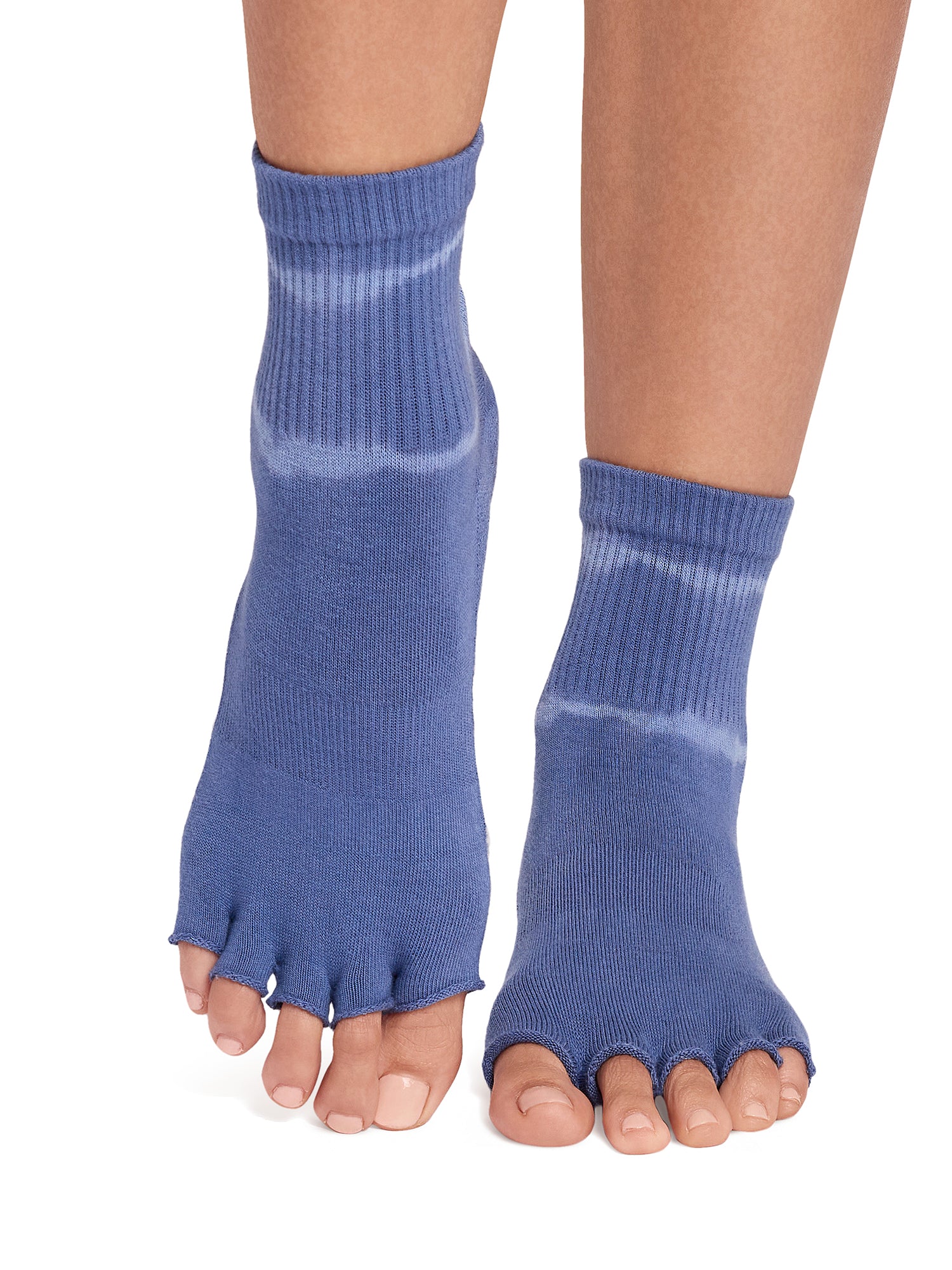 [ToeSox] Melody Ultra Fine Knit メロディー ウルトラファインニット（Half-Toe／つま先なし） グリップ ソックス／ ヨガ ピラティス 滑り止め付 靴下 クルー丈 26SS_D2