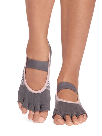 [ToeSox] Mia Ultra Fine Knit ミア ウルトラファインニット（Half-Toe／つま先なし） グリップ ソックス／ ヨガ ピラティス 滑り止め付 靴下 くるぶし丈 26SS_D2