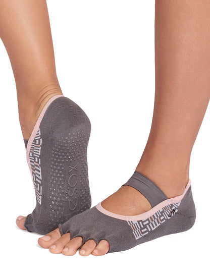 [ToeSox] Mia Ultra Fine Knit ミア ウルトラファインニット（Half-Toe／つま先なし） グリップ ソックス／ ヨガ ピラティス 滑り止め付 靴下 くるぶし丈 26SS_D2