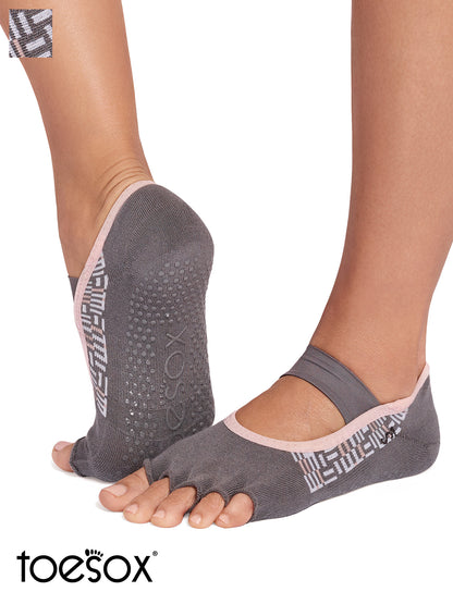 [ToeSox] Mia Ultra Fine Knit ミア ウルトラファインニット（Half-Toe／つま先なし） グリップ ソックス／ ヨガ ピラティス 滑り止め付 靴下 くるぶし丈 26SS_D2