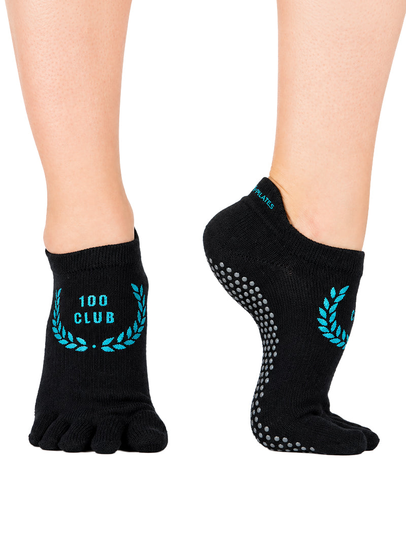 [ToeSox] ClubPilates Low Rise ローライズ  グリップ ソックス マイルストーン ／ ヨガ ピラティス 滑り止め付 靴下 [CPJ]