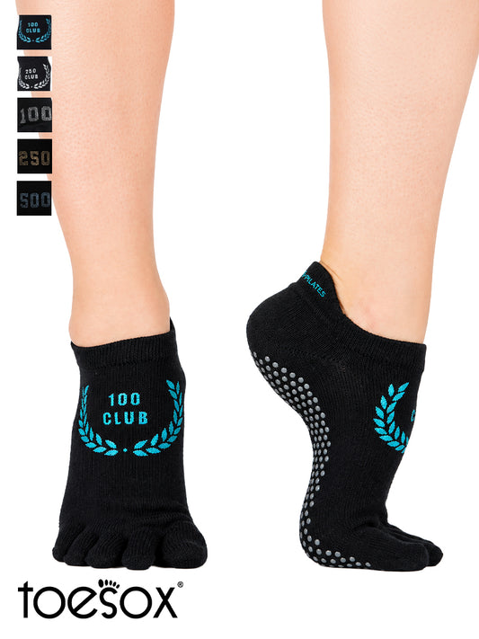 [ToeSox] ClubPilates Low Rise ローライズ  グリップ ソックス マイルストーン ／ ヨガ ピラティス 滑り止め付 靴下 [CPJ]