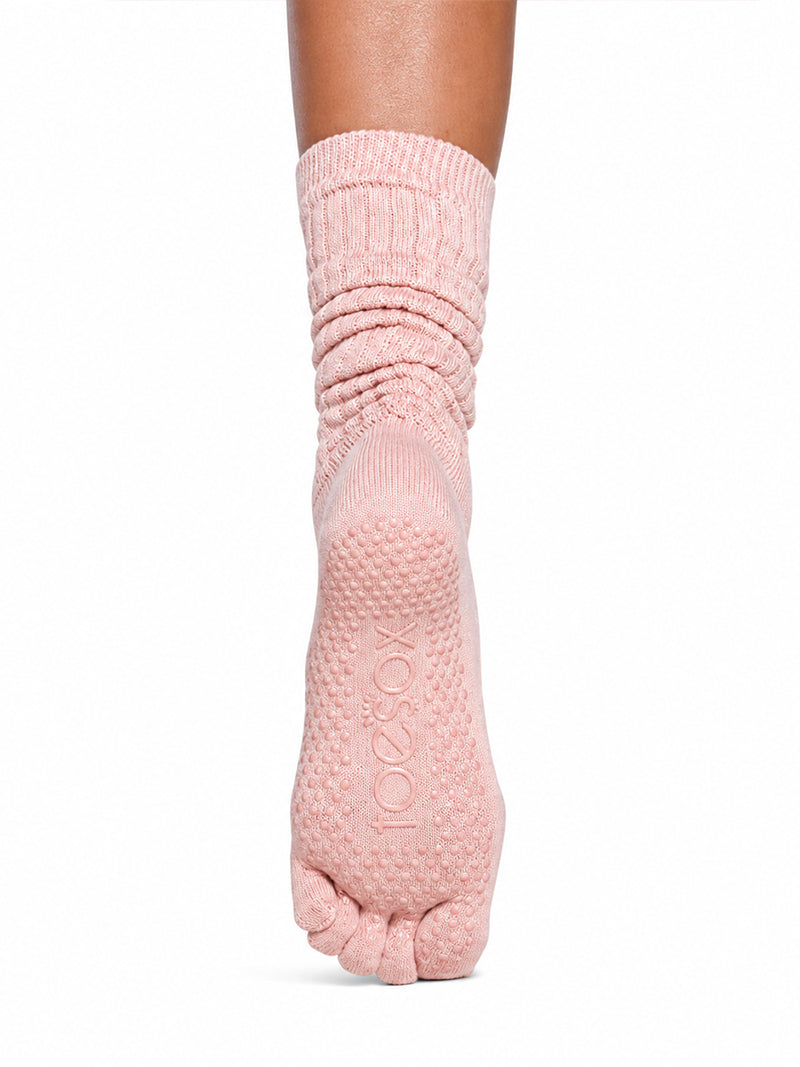 [ToeSox] ClubPilates Slouch CP スラウチ（Full-Toe／つま先あり） グリップ ソックス／ ヨガ ピラティス 滑り止め付 靴下 クルー丈 [CPJ]