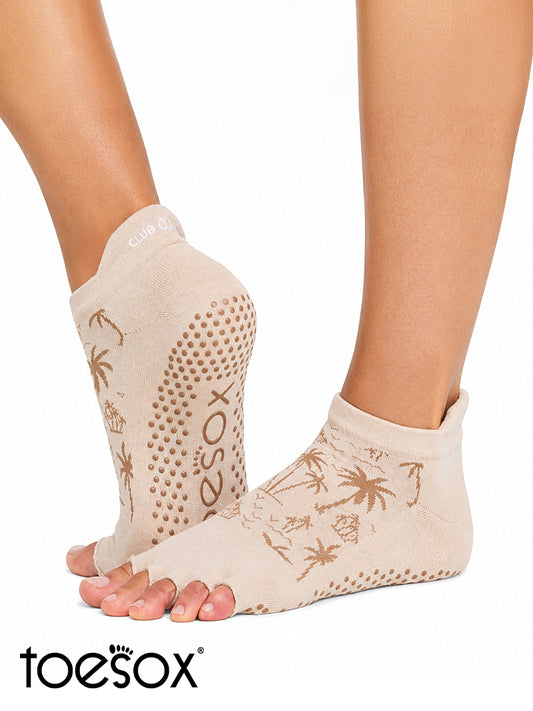 [ToeSox] Low Rise Ultra Fine Knit (Full-Toe) Grip Socks / Yoga Pilates Non-Slip Socks 26SS_D1