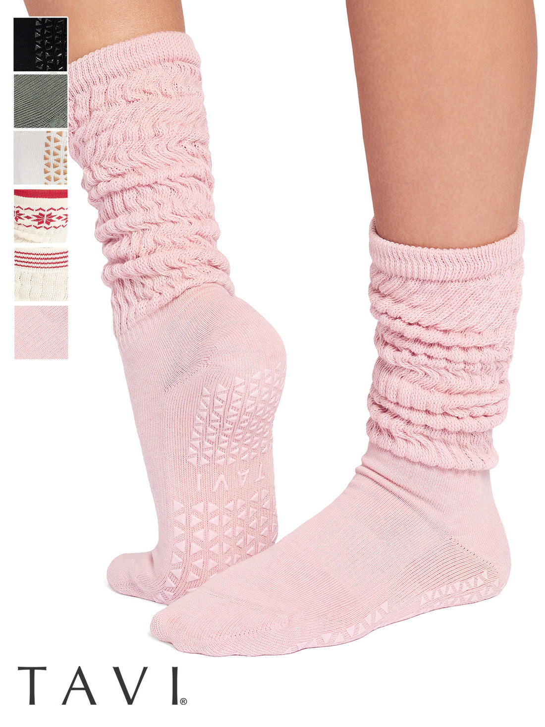 [TAVI] Stacy ステイシー グリップ ソックス ／ ヨガ ピラティス 滑り止め付 靴下 26SS_D1